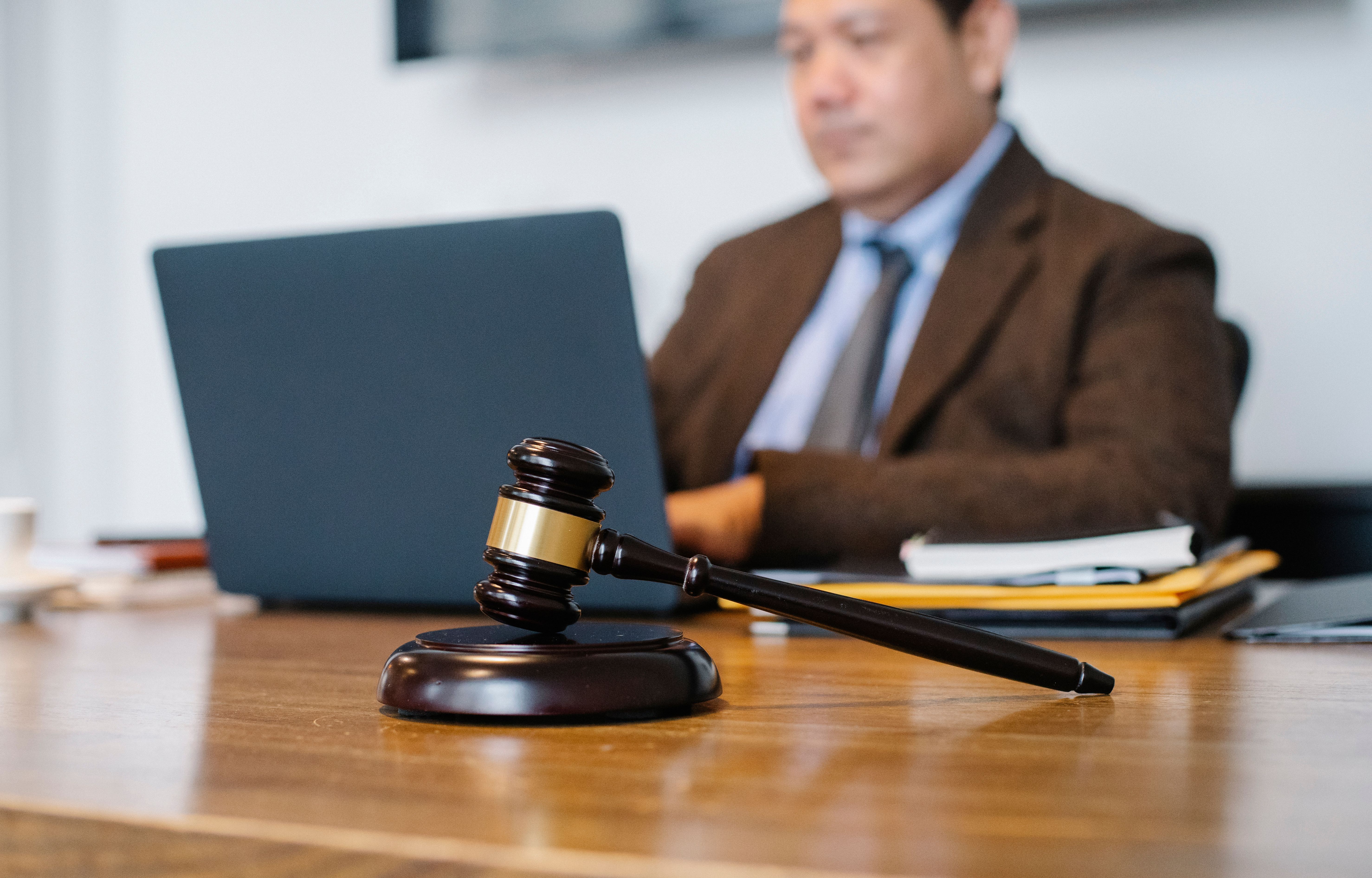 Legal documents on desk