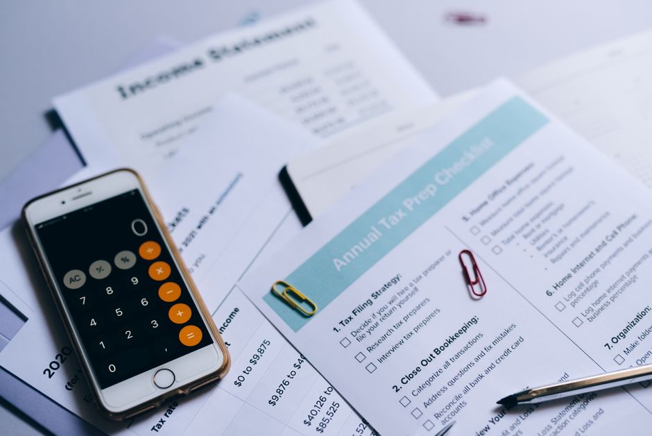 Insurance claim documents on desk
